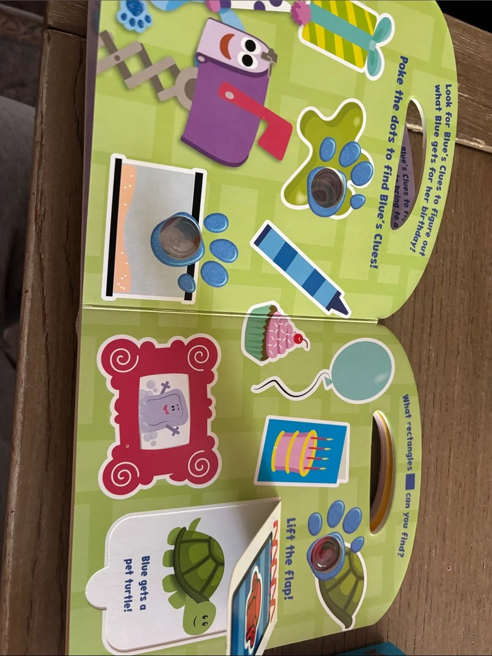 Melissa & Doug Blue's Clues Shapes Poke-a-Dot Board Book - Blue & Green
